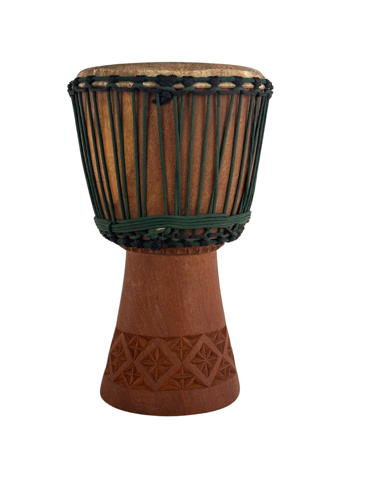 Mini Hardwood Djembe with Carving