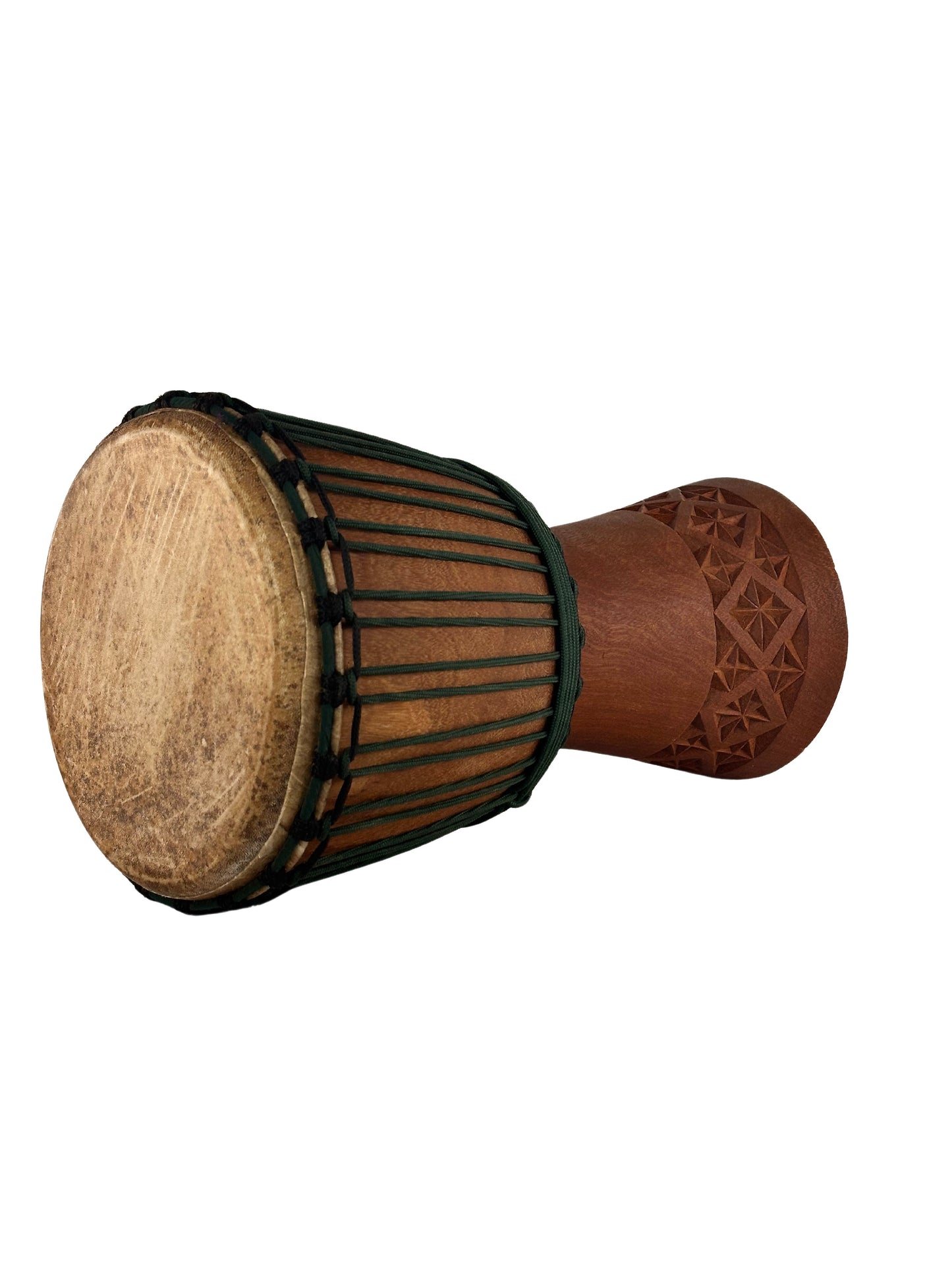 Mini Hardwood Djembe with Carving
