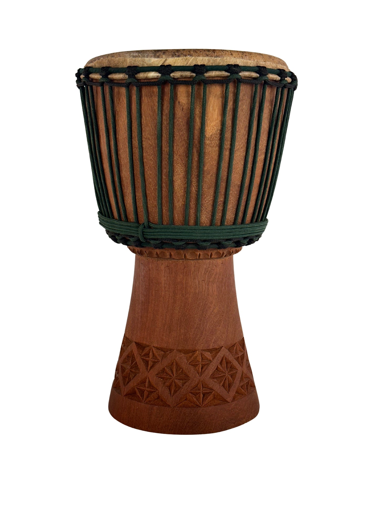 Mini Hardwood Djembe with Carving