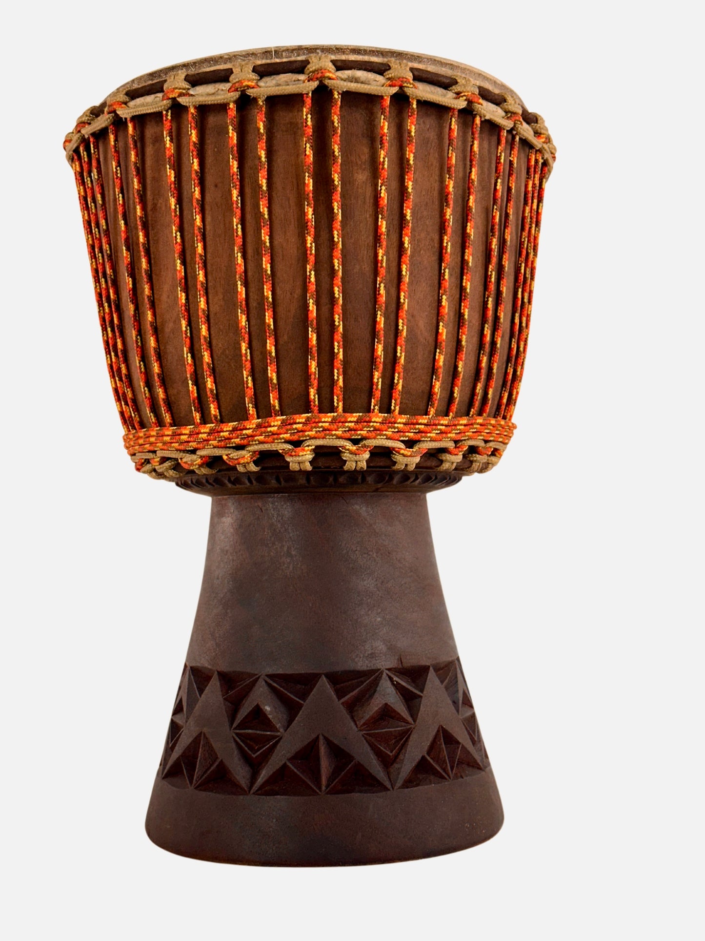 Mini Hardwood Djembe with Carving