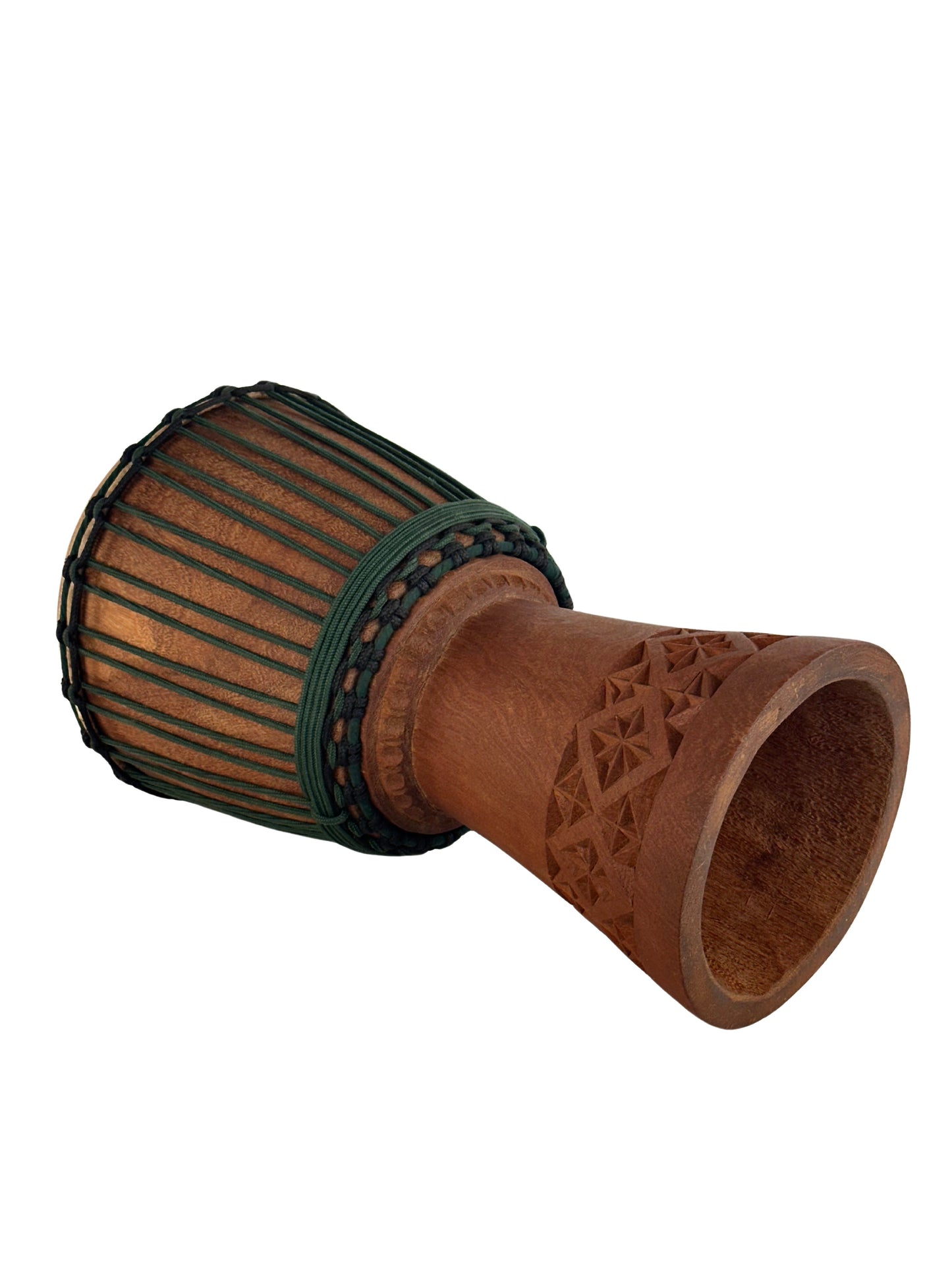 Mini Hardwood Djembe with Carving