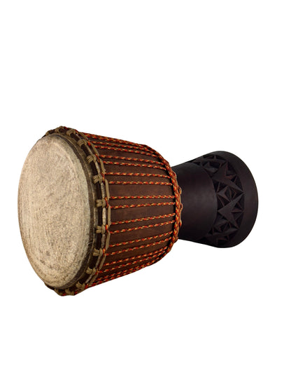 Mini Hardwood Djembe with Carving